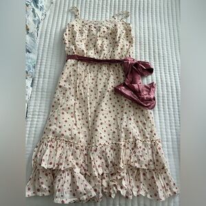 GAP Cream and Pink Casual Dress